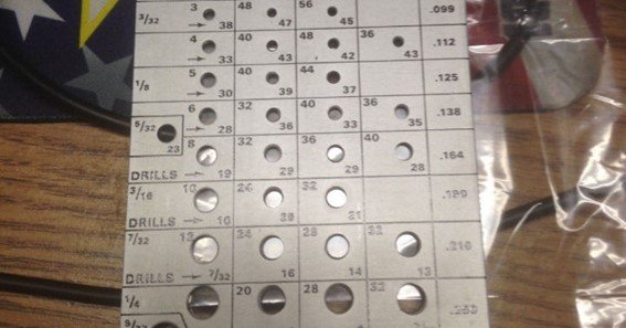 screw diameter chart