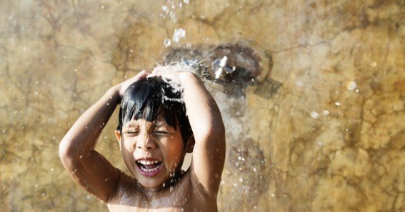 children who take cold showers autistic